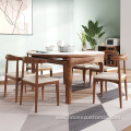 Wooden Foldable Round Shape Table Extendable Dining Table